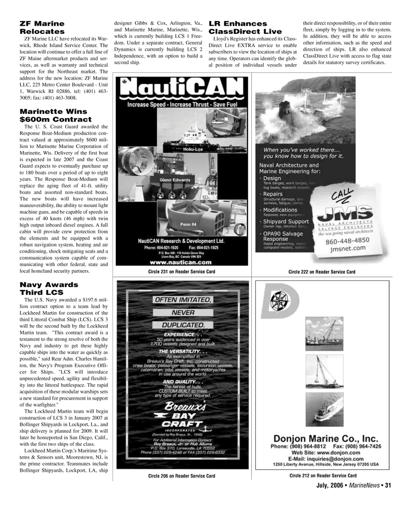 Marine News Magazine, page 31,  Jul 2006