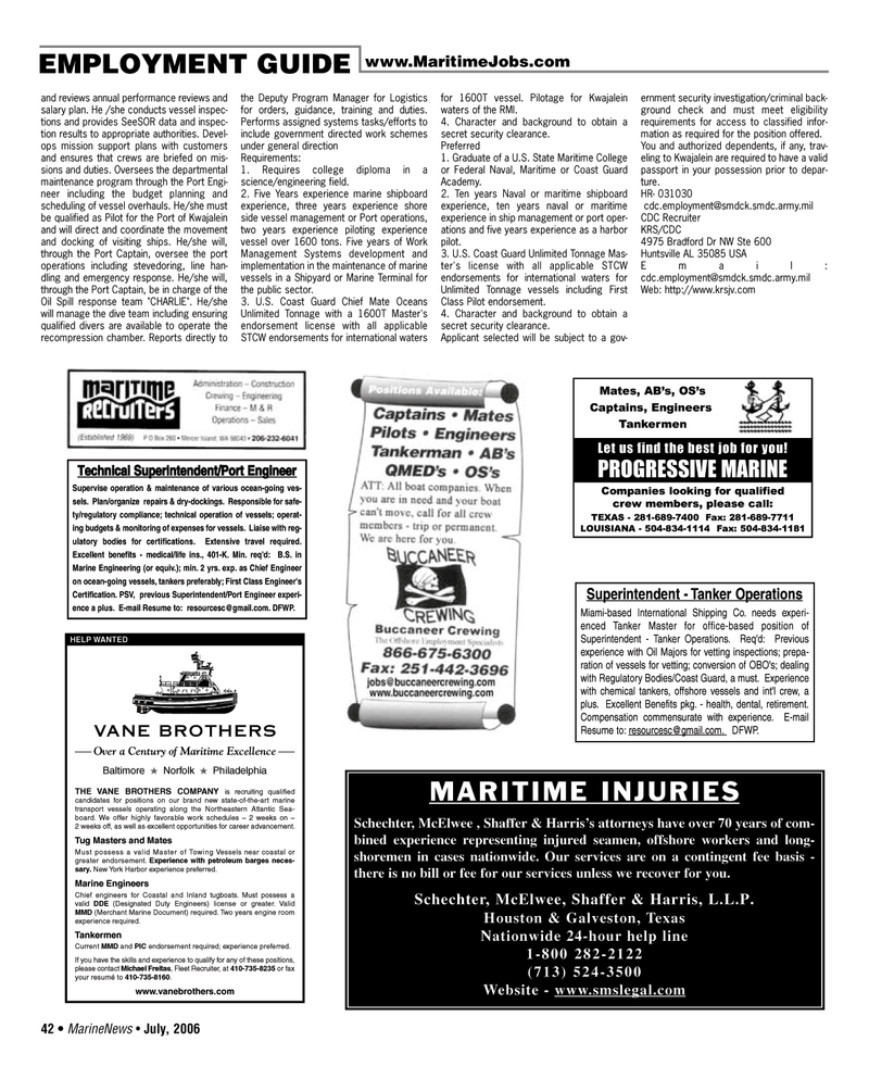 Marine News Magazine, page 42,  Jul 2006