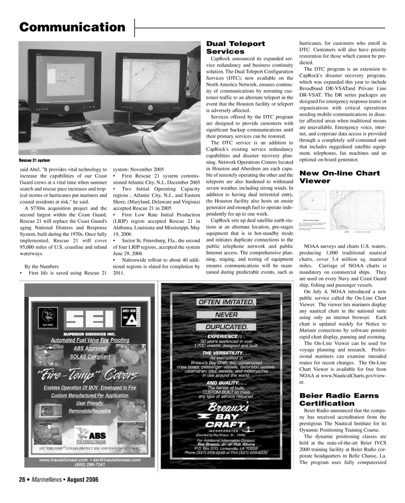 Marine News Magazine, page 26,  Aug 2006