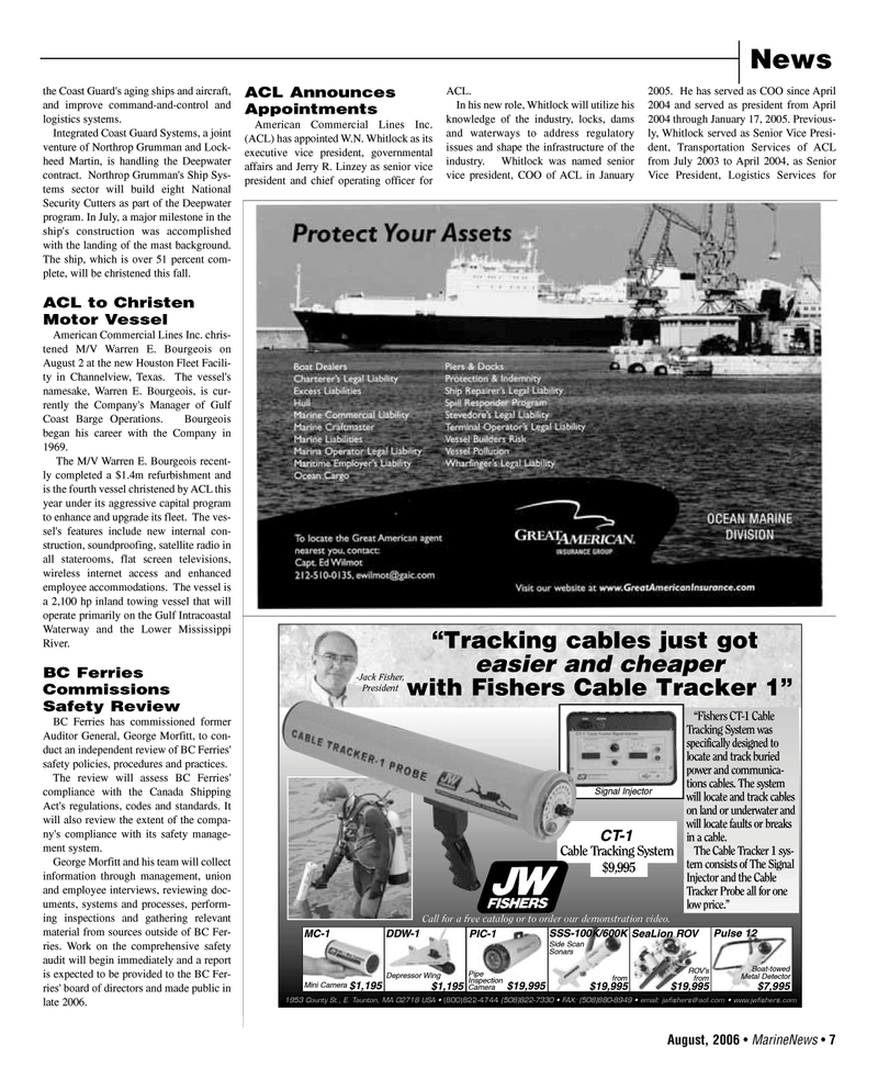 Marine News Magazine, page 7,  Aug 2006