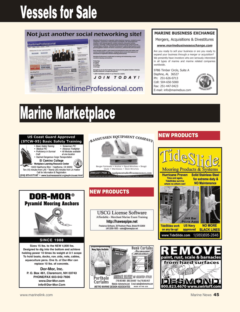 Marine News Magazine, page 45,  Jan 2, 2010