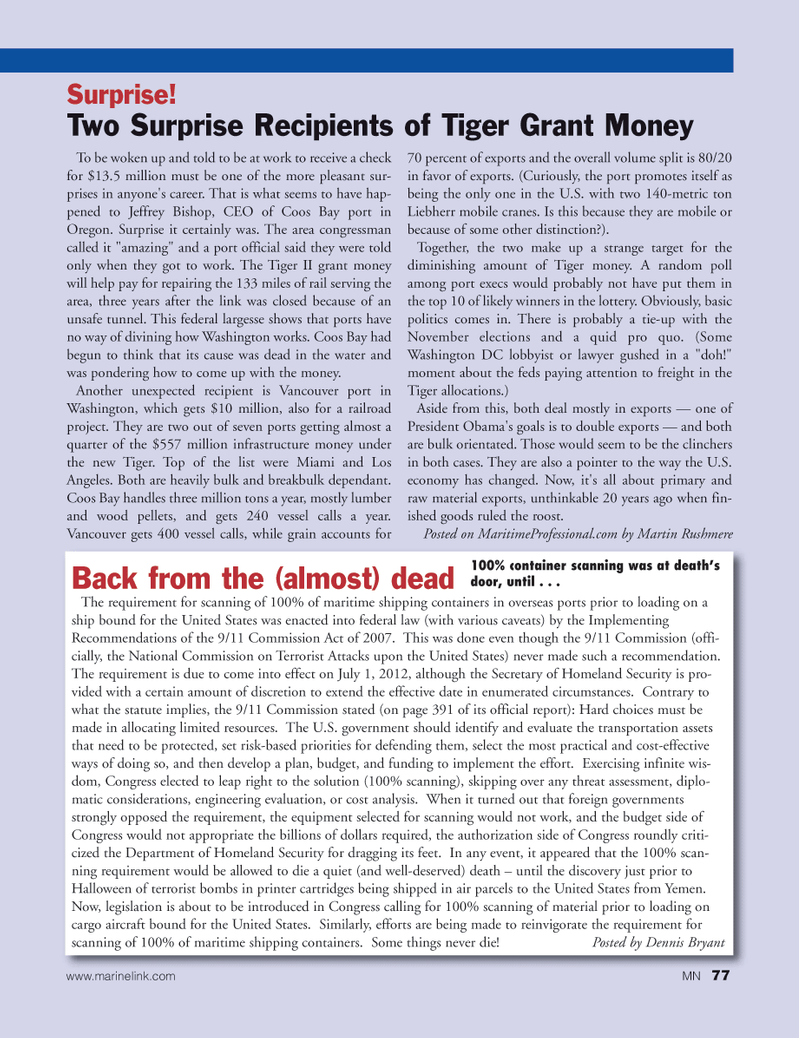 Marine News Magazine, page 77,  Nov 2010