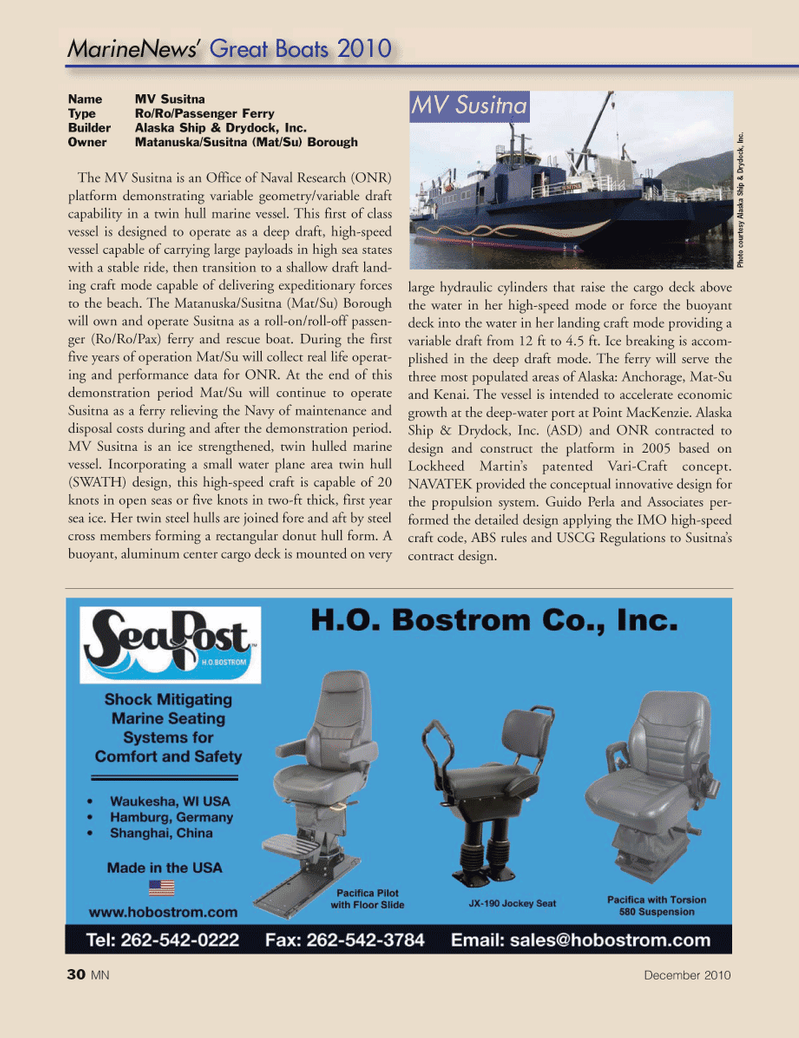 Marine News Magazine, page 30,  Dec 2010