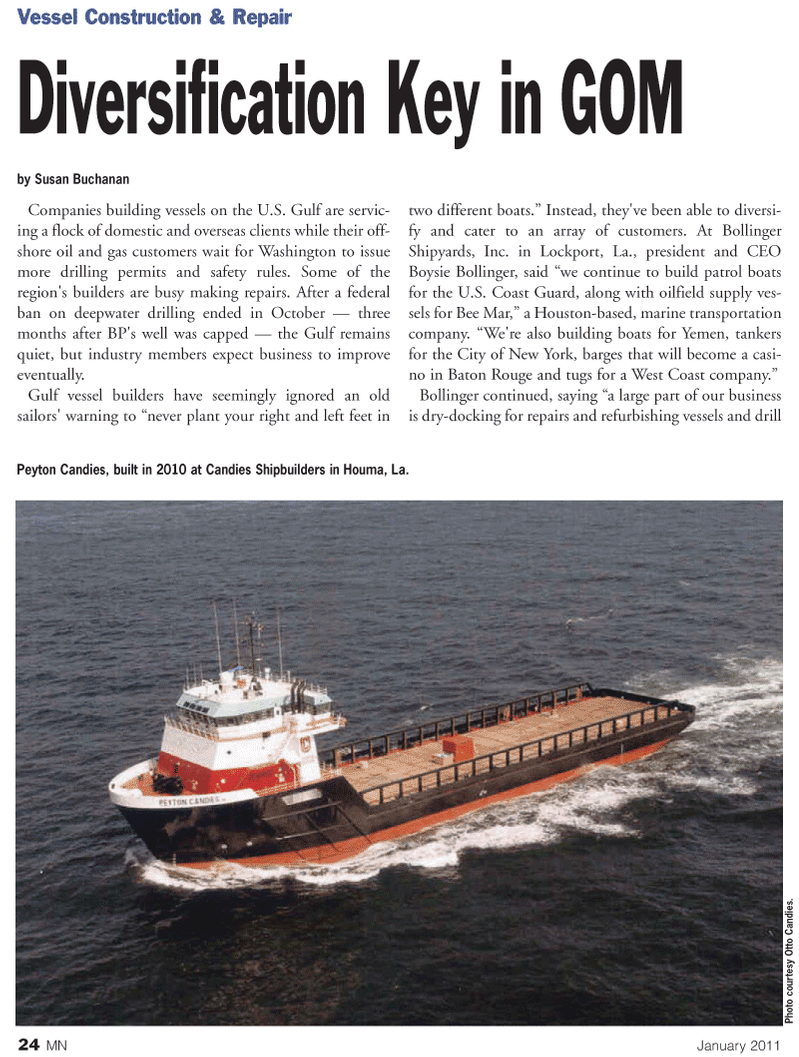 Marine News Magazine, page 24,  Jan 2011
