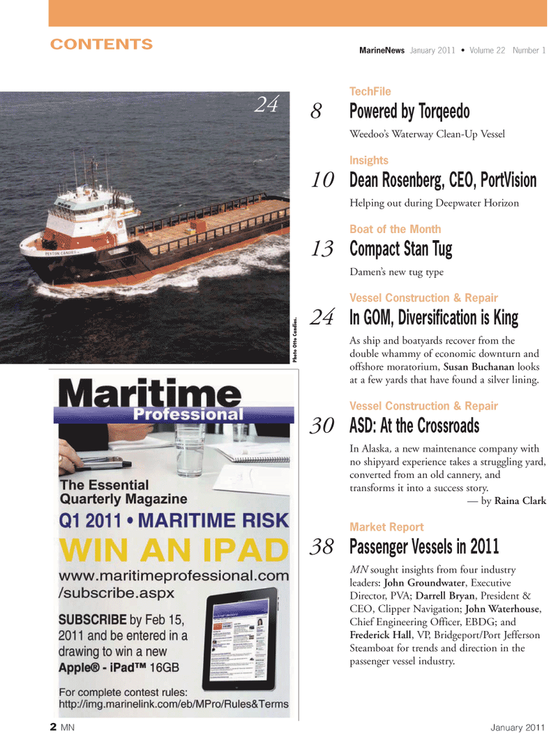 Marine News Magazine, page 2,  Jan 2011