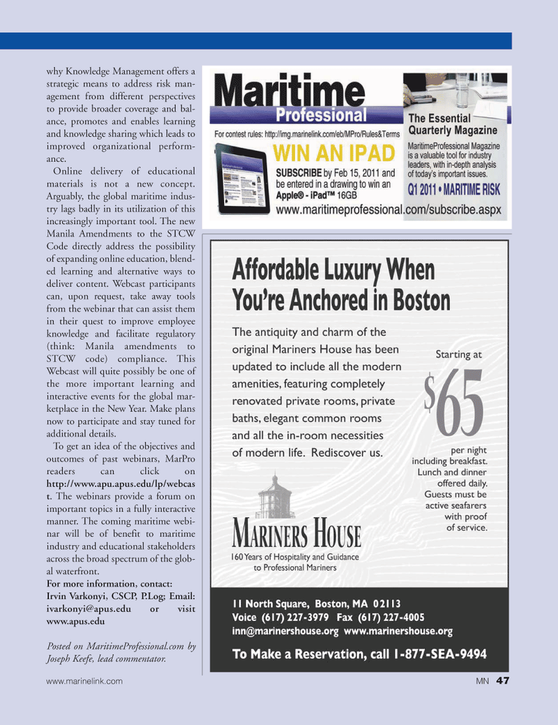 Marine News Magazine, page 47,  Jan 2011