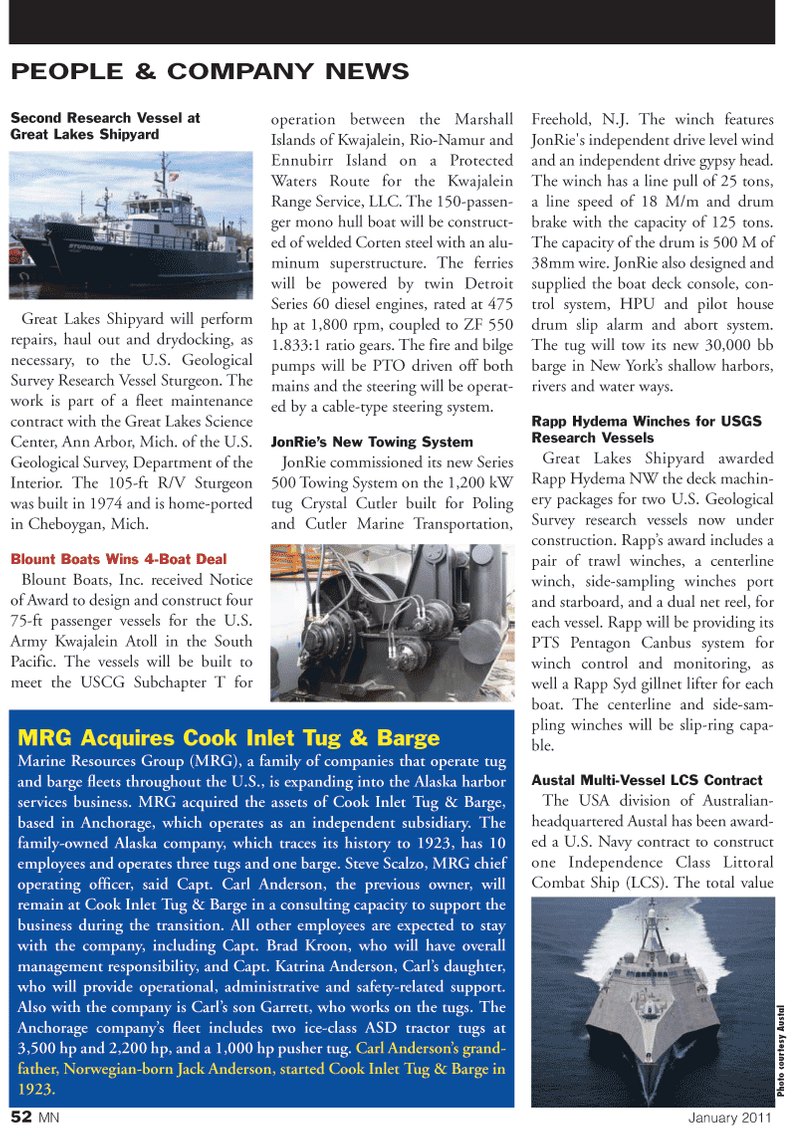 Marine News Magazine, page 52,  Jan 2011