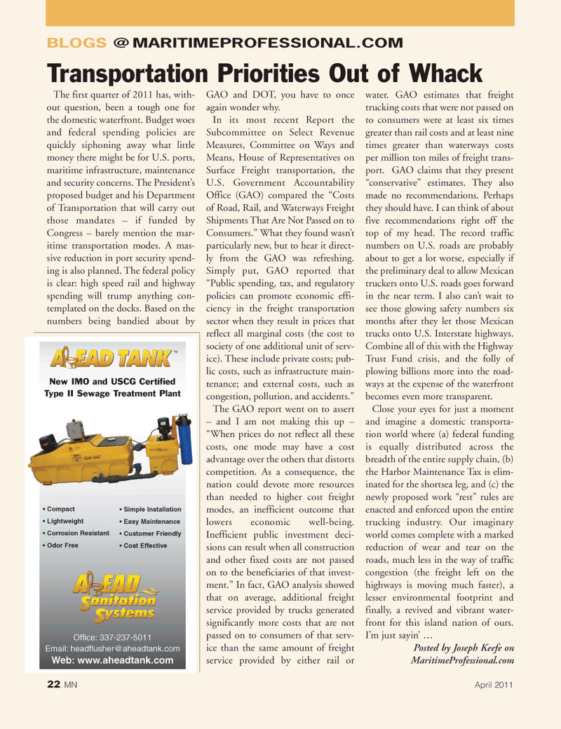 Marine News Magazine, page 22,  Apr 2011