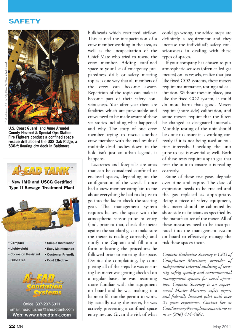 Marine News Magazine, page 22,  May 2011