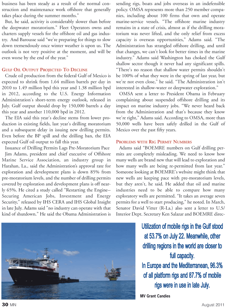 Marine News Magazine, page 30,  Aug 2011