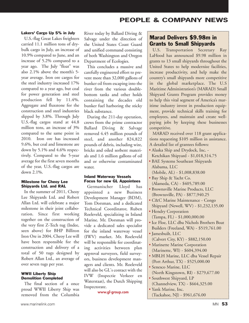 Marine News Magazine, page 53,  Sep 2011