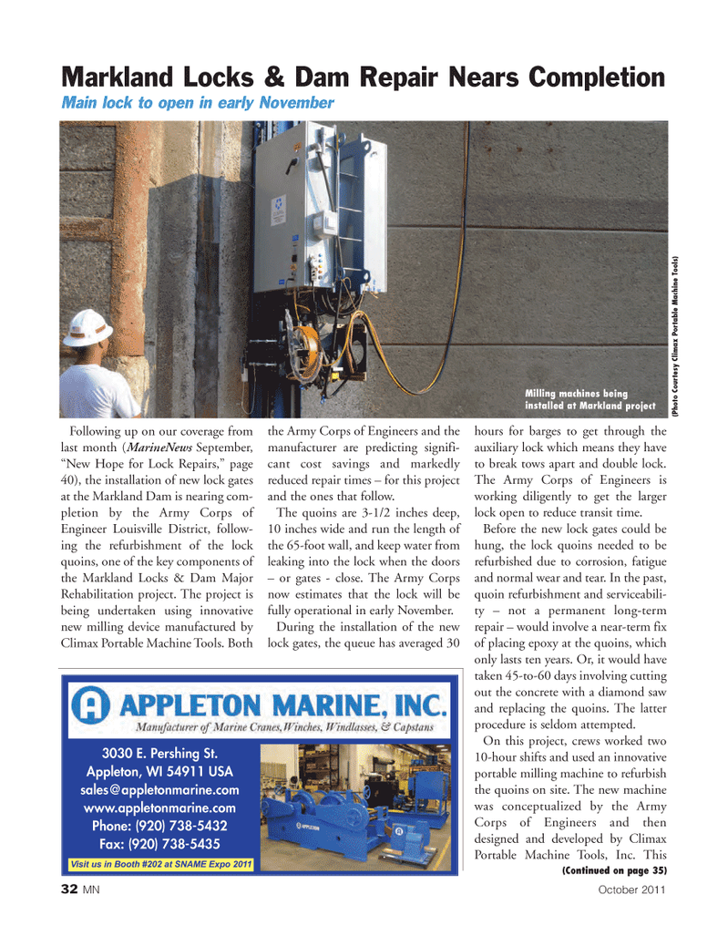 Marine News Magazine, page 32,  Oct 2011