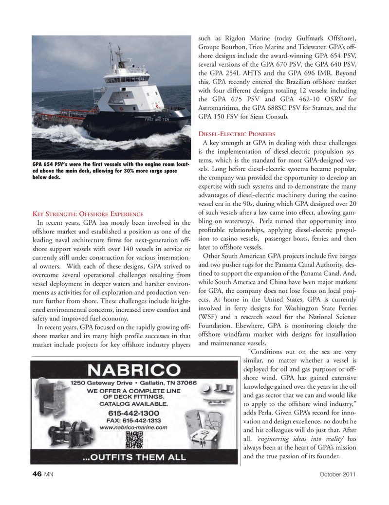 Marine News Magazine, page 46,  Oct 2011