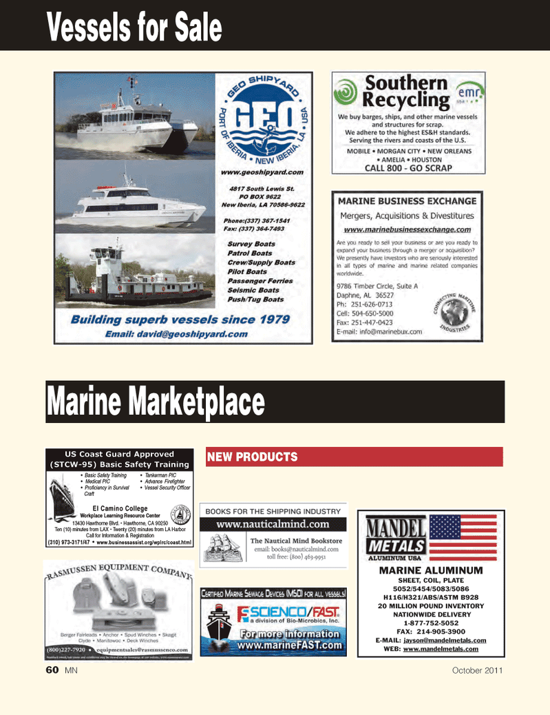Marine News Magazine, page 60,  Oct 2011
