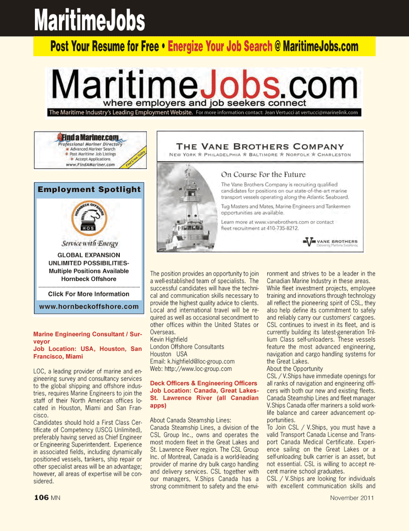 Marine News Magazine, page 106,  Nov 2011