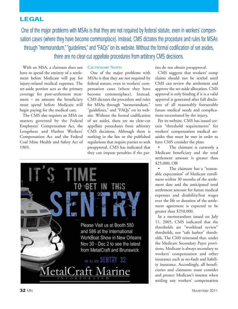 Marine News Magazine, page 32,  Nov 2011