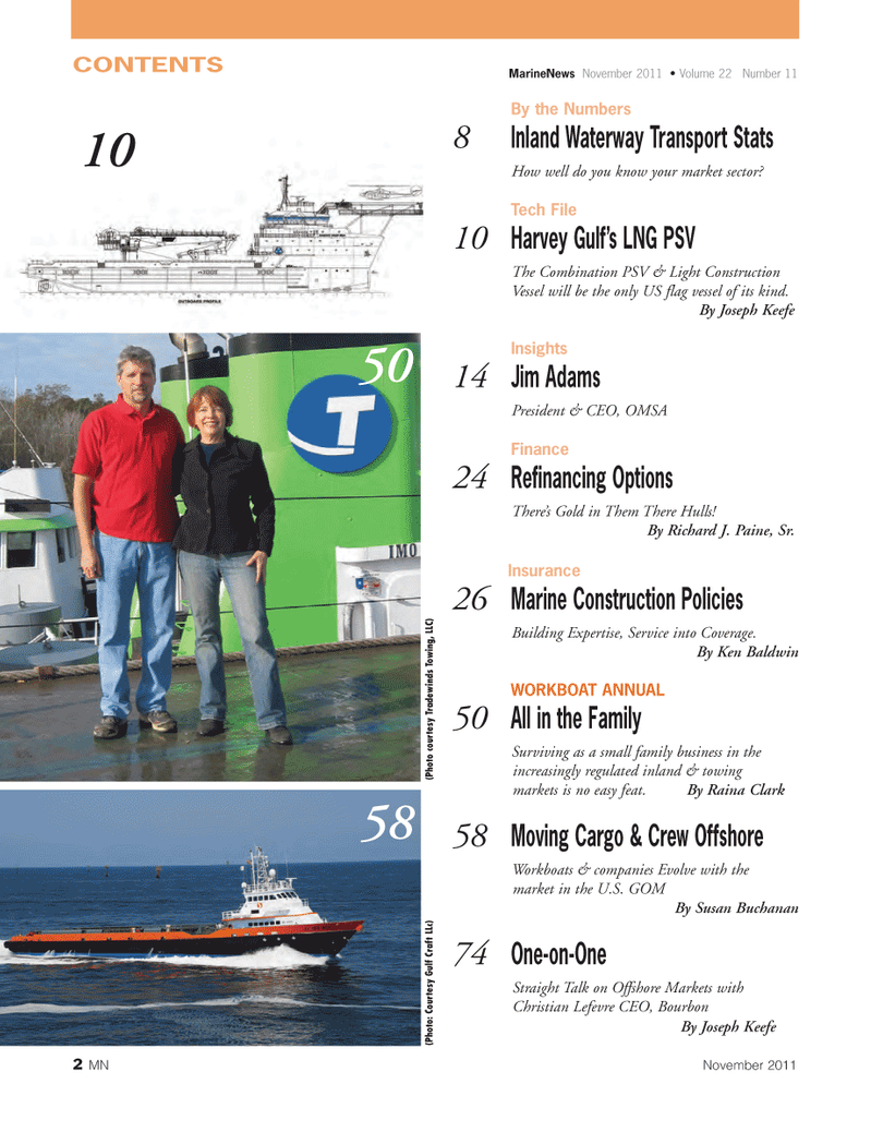 Marine News Magazine, page 2,  Nov 2011