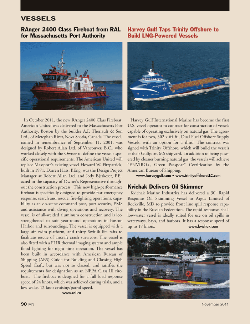 Marine News Magazine, page 90,  Nov 2011