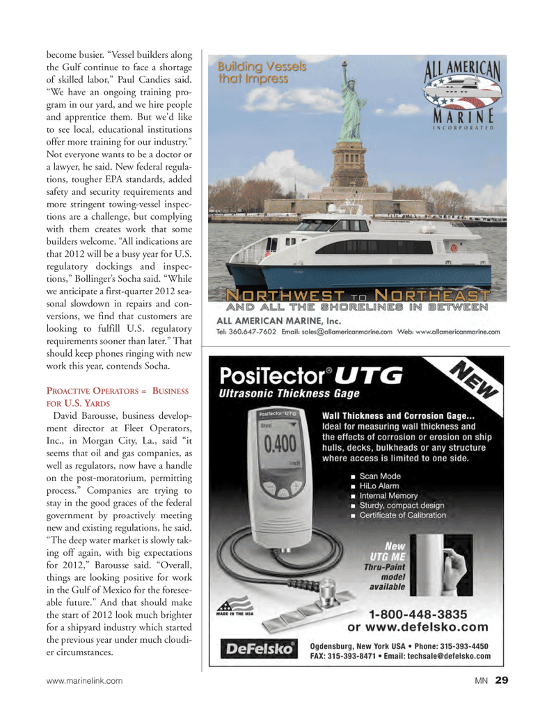 Marine News Magazine, page 29,  Jan 2012