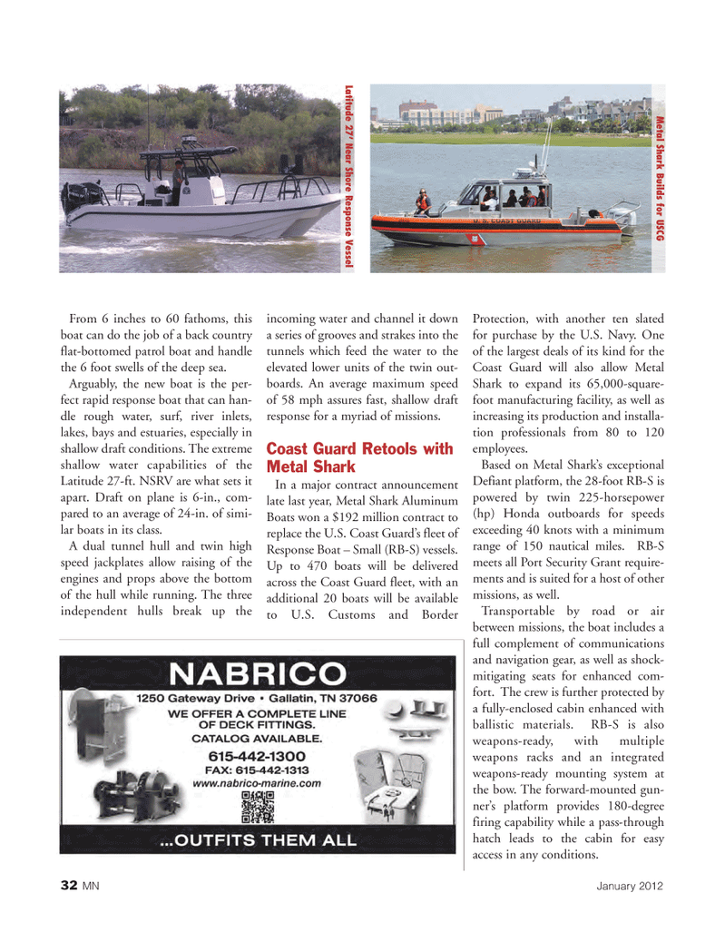 Marine News Magazine, page 32,  Jan 2012