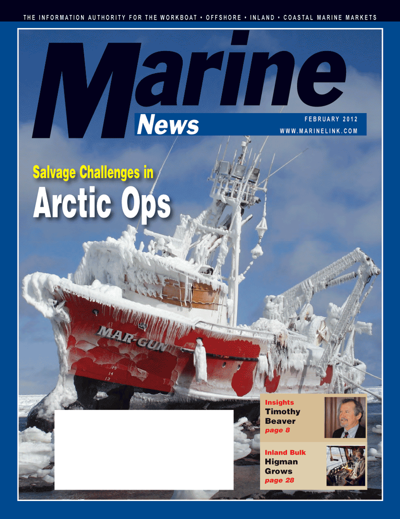 Marine News Magazine Cover Feb 2012 - Inland Bulk Transportation