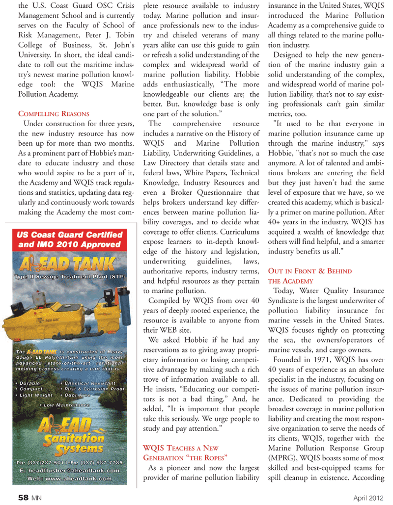 Marine News Magazine, page 58,  Apr 2012