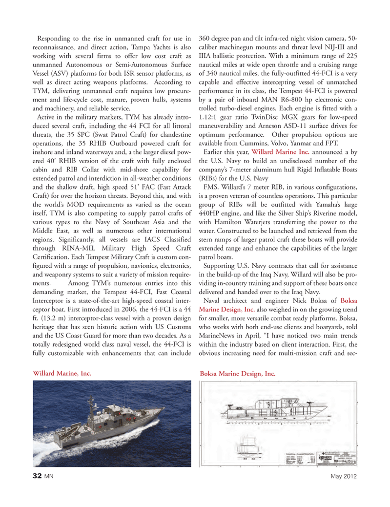 Marine News Magazine, page 32,  May 2012