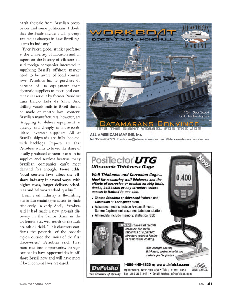 Marine News Magazine, page 41,  May 2012