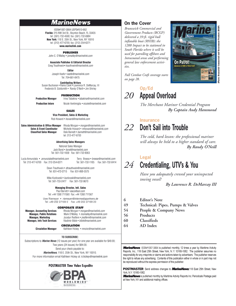 Marine News Magazine, page 4,  May 2012