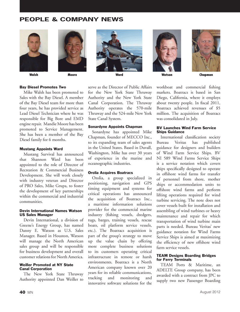 Marine News Magazine, page 40,  Aug 2012