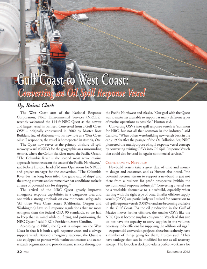 Marine News Magazine, page 32,  Sep 2012