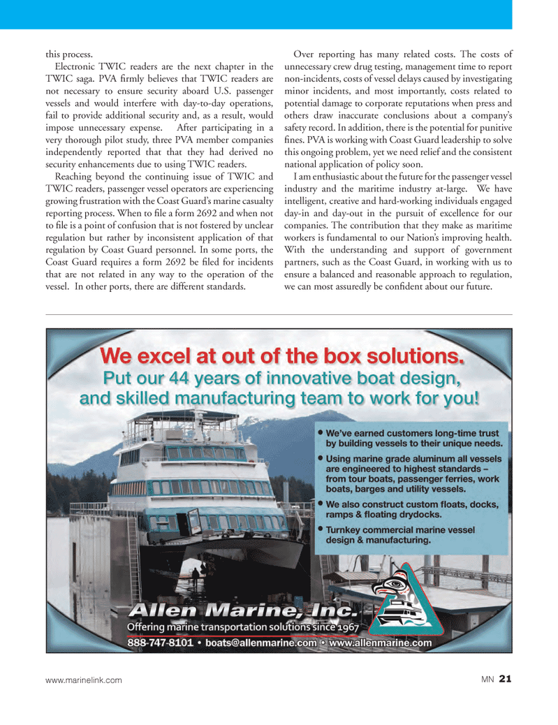 Marine News Magazine, page 21,  Oct 2012