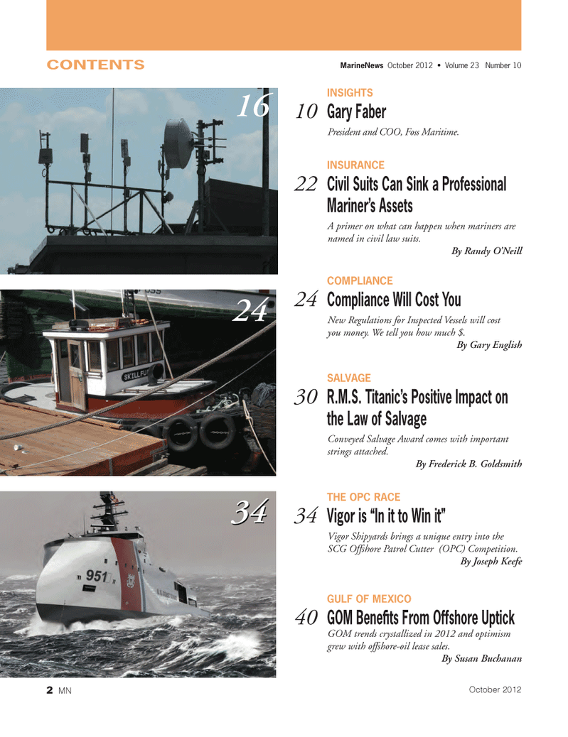 Marine News Magazine, page 2,  Oct 2012