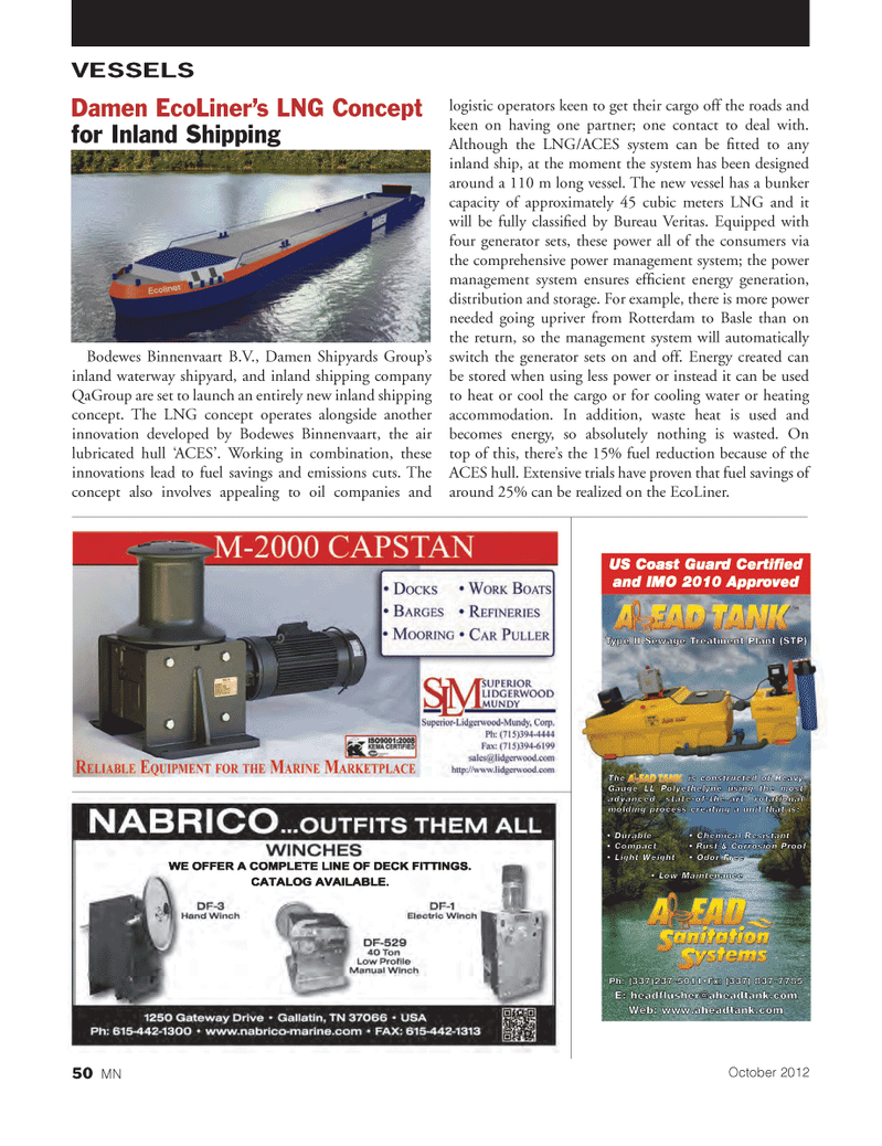 Marine News Magazine, page 50,  Oct 2012