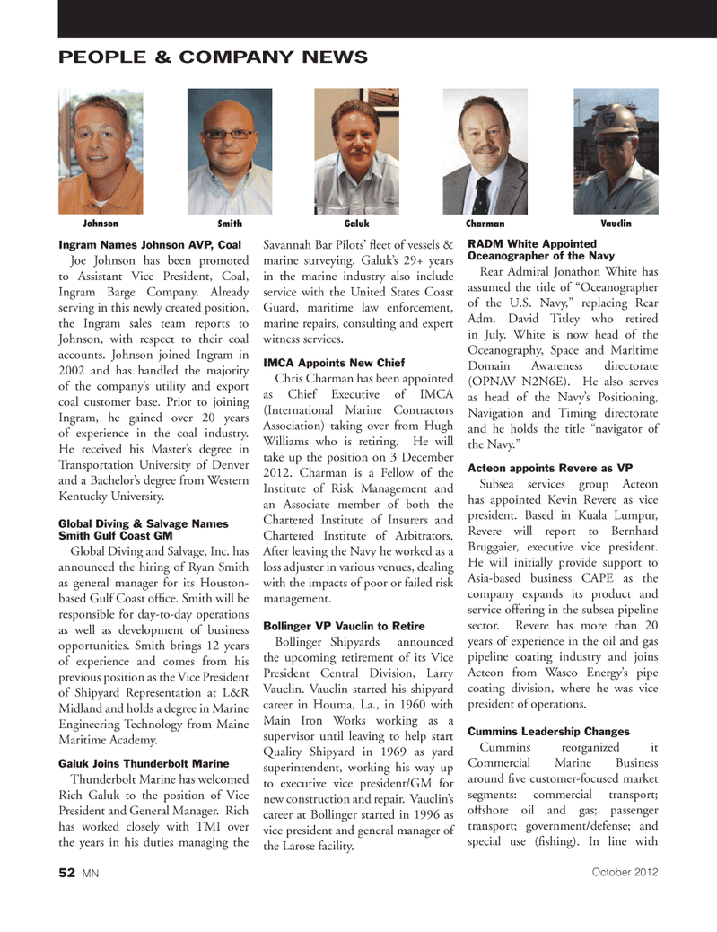 Marine News Magazine, page 52,  Oct 2012