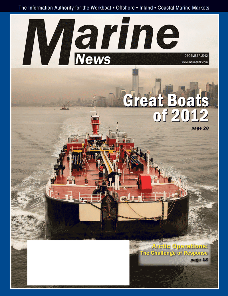 Marine News Magazine Cover Dec 2012 - Innovative Products & 