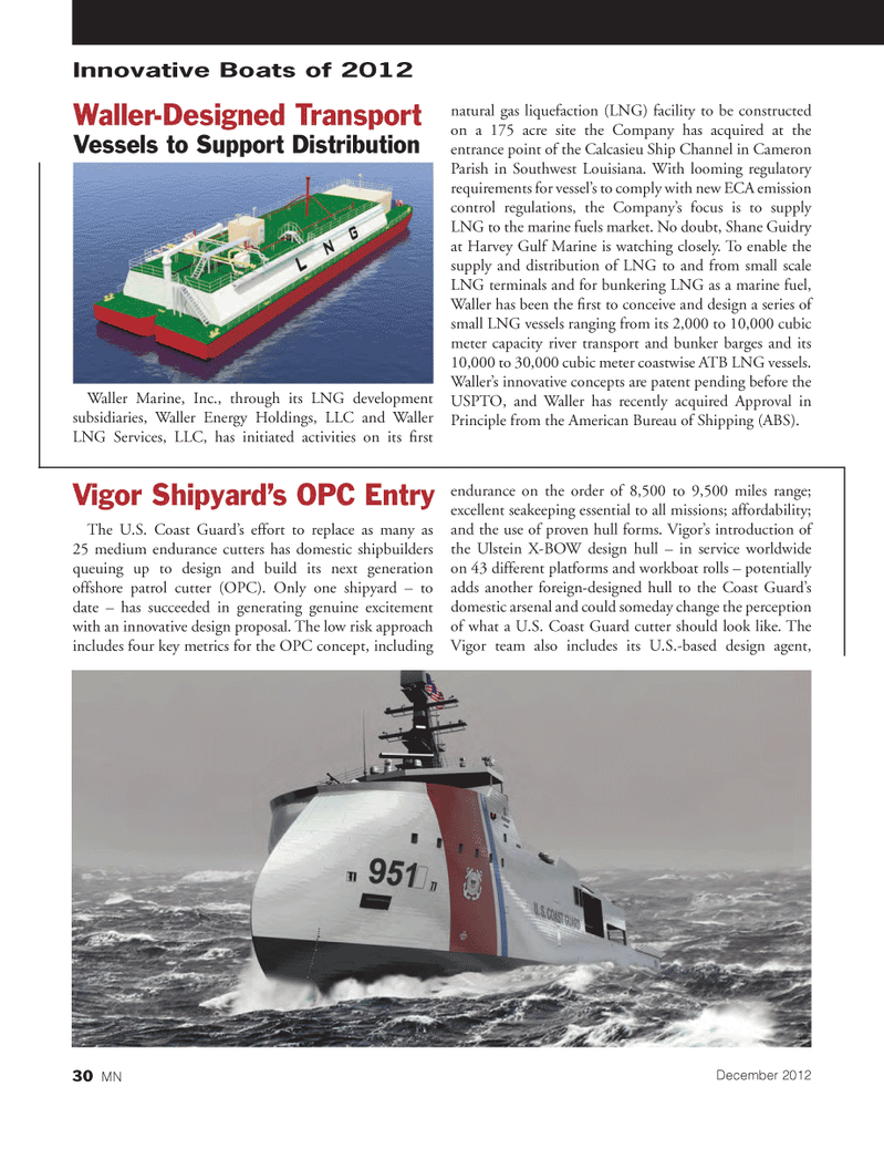 Marine News Magazine, page 30,  Dec 2012