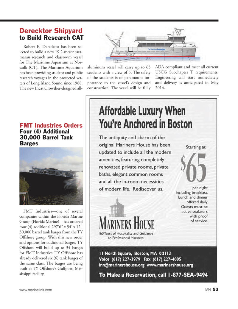 Marine News Magazine, page 53,  May 2013