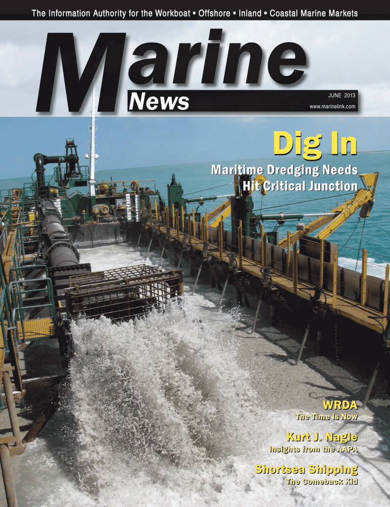 Marine News Magazine Cover Jun 2013 - Dredging & Marine Construction