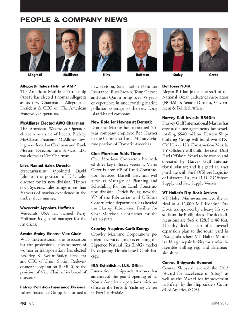 Marine News Magazine, page 40,  Jun 2013