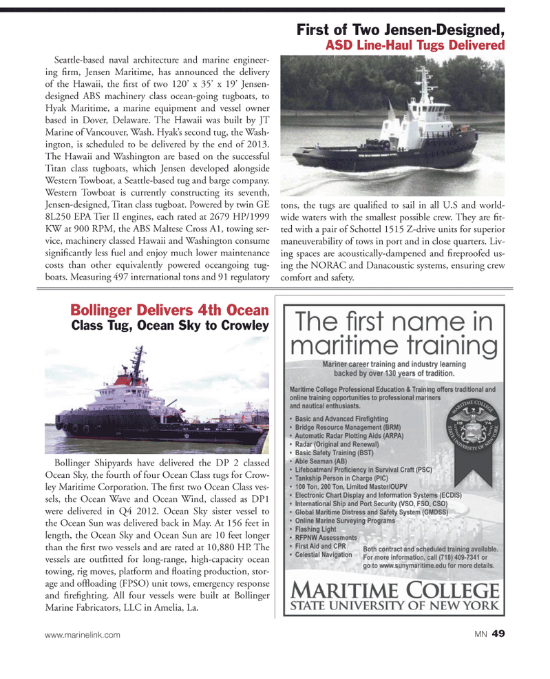 Marine News Magazine, page 49,  Aug 2013