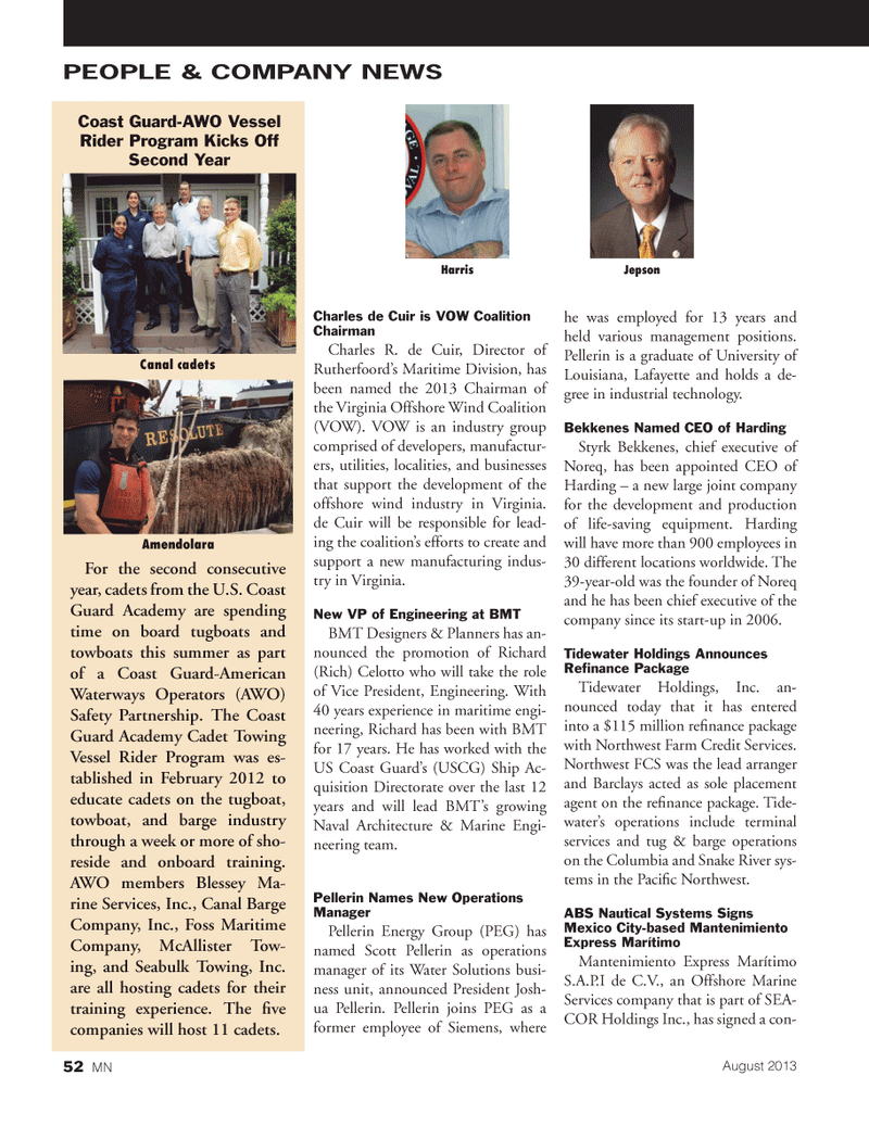 Marine News Magazine, page 52,  Aug 2013
