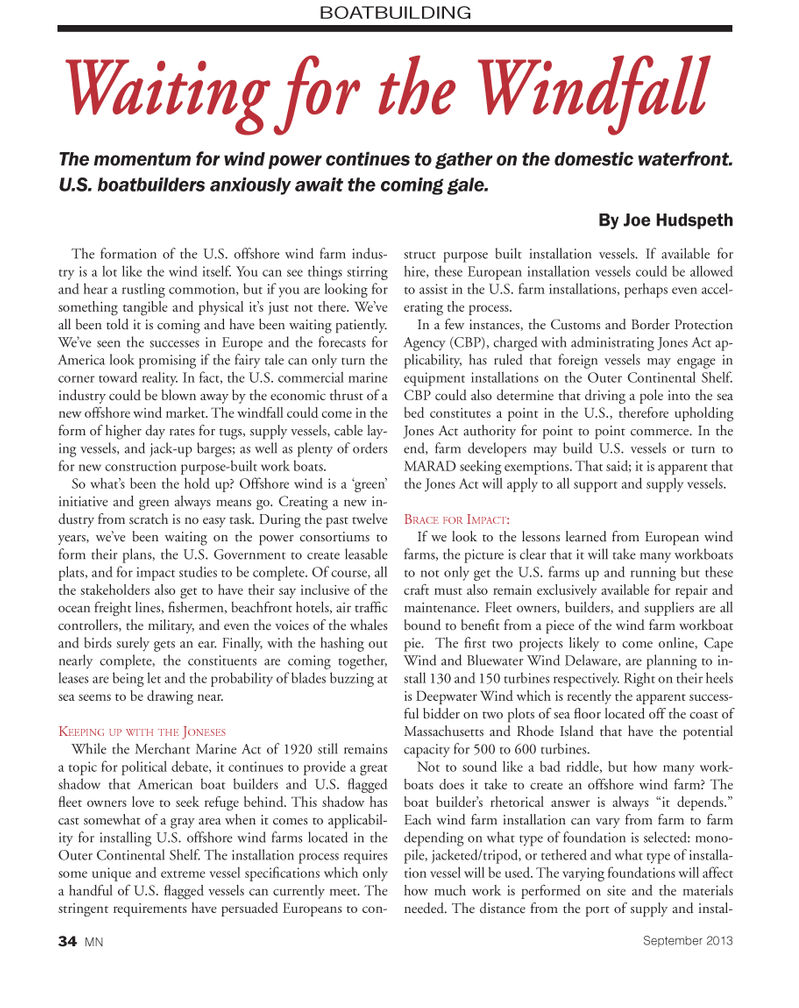 Marine News Magazine, page 34,  Sep 2013