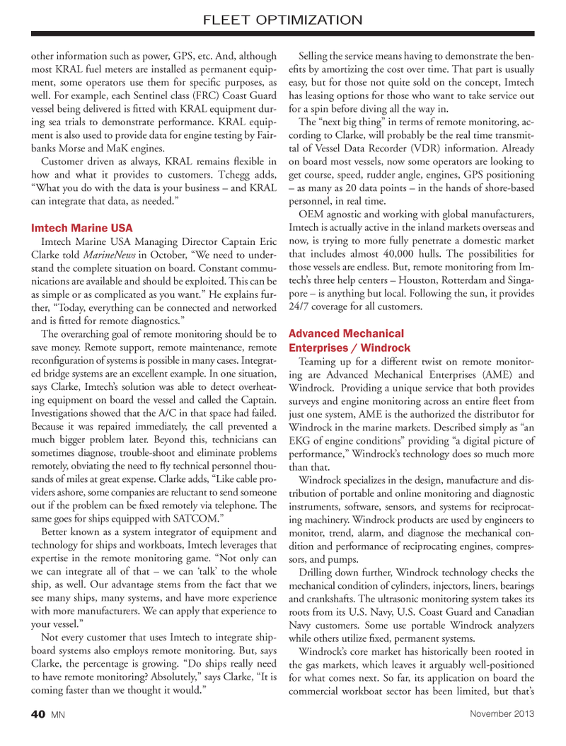 Marine News Magazine, page 40,  Nov 2013