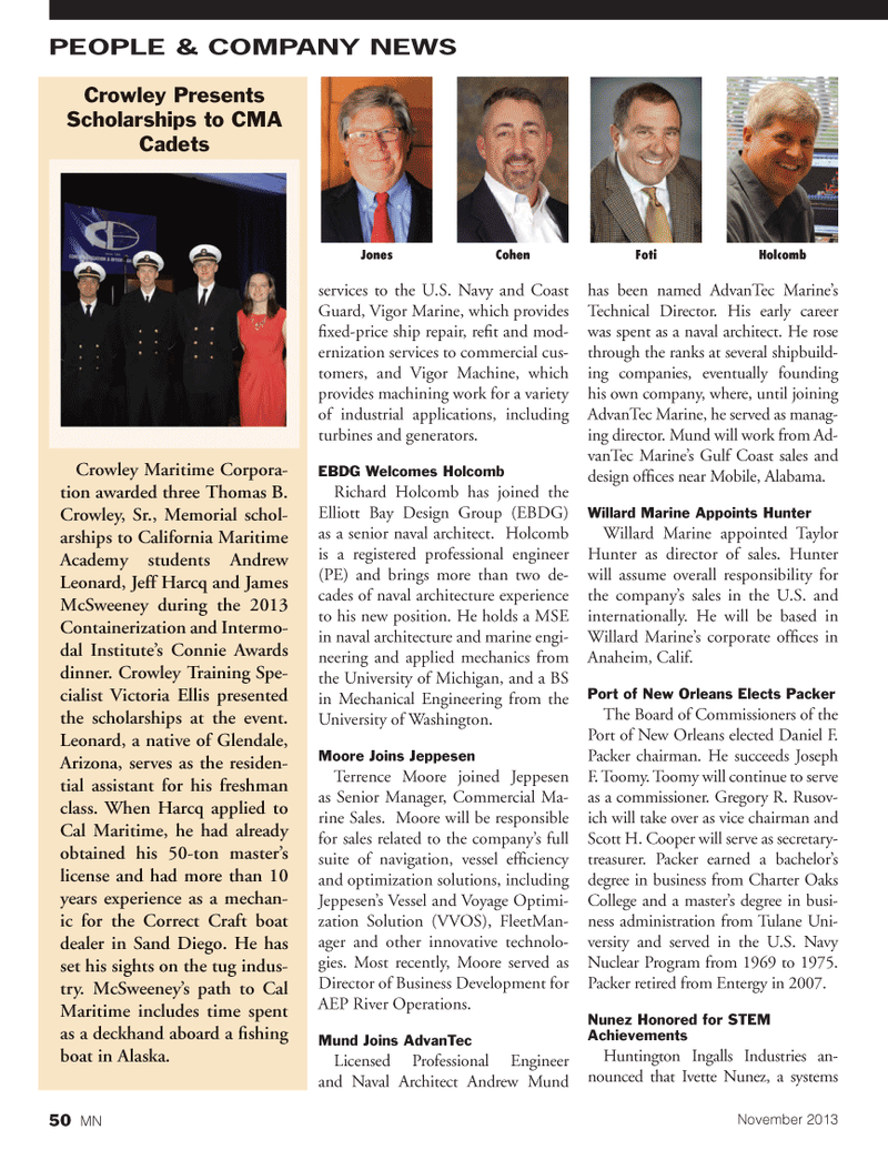 Marine News Magazine, page 50,  Nov 2013