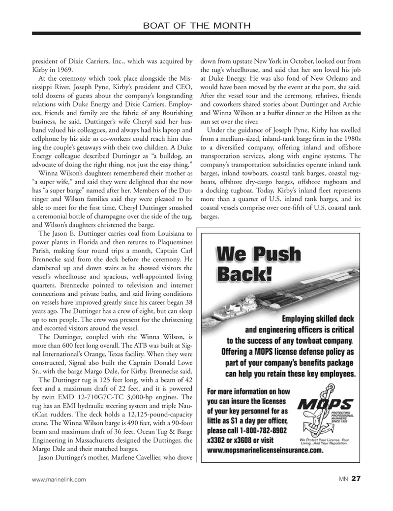 Marine News Magazine, page 27,  Jan 2014