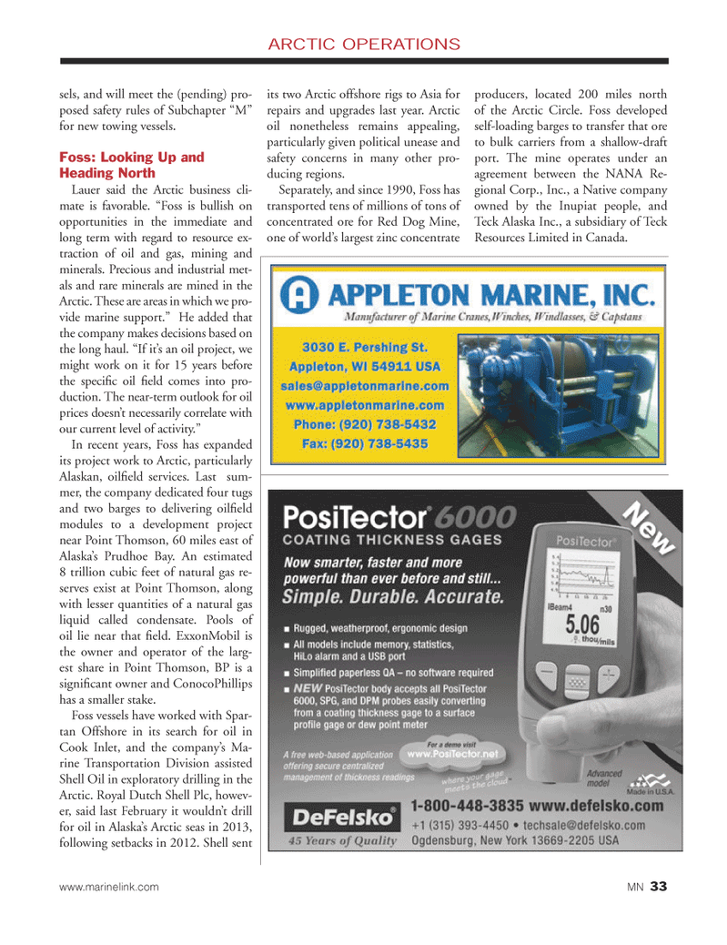 Marine News Magazine, page 33,  Jan 2014