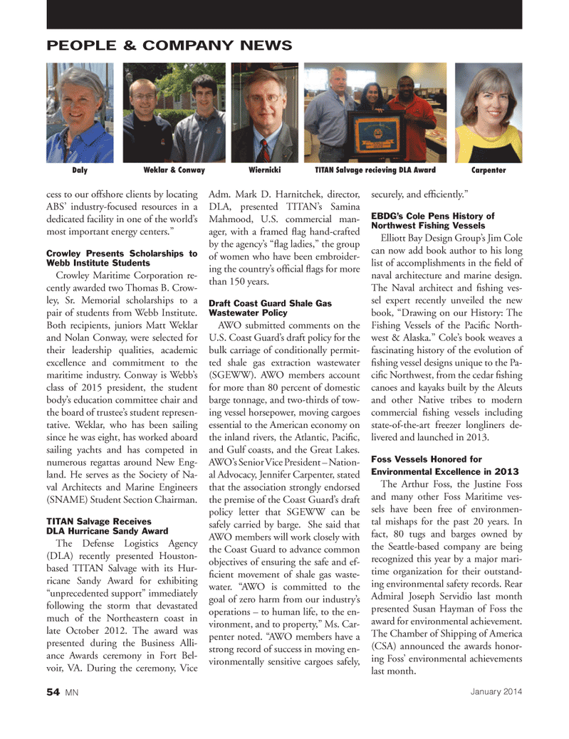 Marine News Magazine, page 54,  Jan 2014
