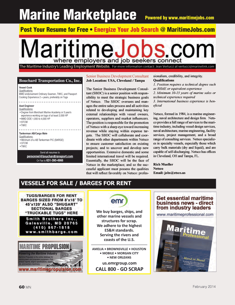 Marine News Magazine, page 60,  Feb 2014