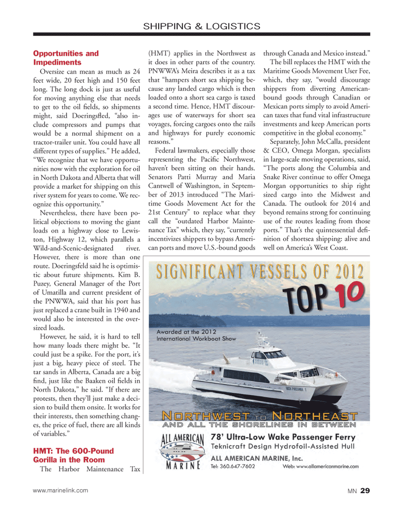 Marine News Magazine, page 29,  Mar 2014